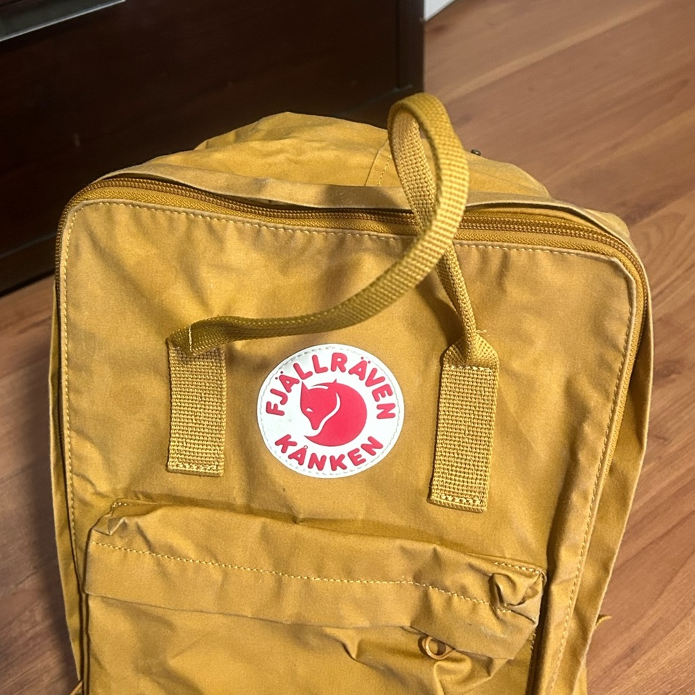 Fjallraven kanken mustard yellow backpack
